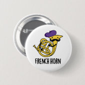 Puff des französischen Horn Funny Music Instrument Button (Vorne & Hinten)