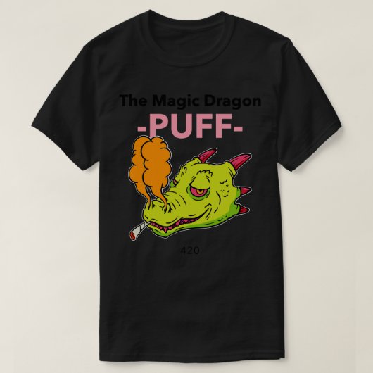 Puff The Magic Dragon V2 T-Shirt (Design vorne)