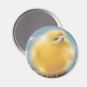 Puffball Chick Vintag Ostern Magnet (Vorderseite/Rückseite)
