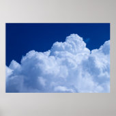 Puffe Wolken am blauen Himmel Poster (Vorne)