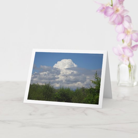 Puffe Wolken, Skyscape Karte (Orchidee)