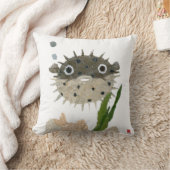 Puffer, Blowfish Kissen (Decke)