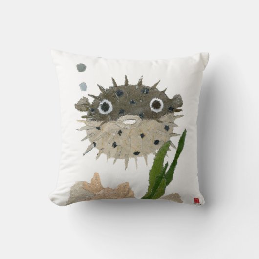 Puffer, Blowfish Kissen (Vorderseite)