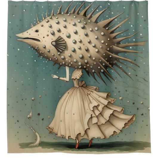 Puffer Couture Duschvorhang (Vorderseite)