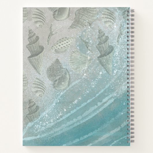 Puffer Fisch Beach Theme Spiral Notebook Notizblock (Rückseite)