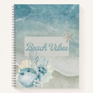 Puffer Fisch Beach Theme Spiral Notebook Notizblock