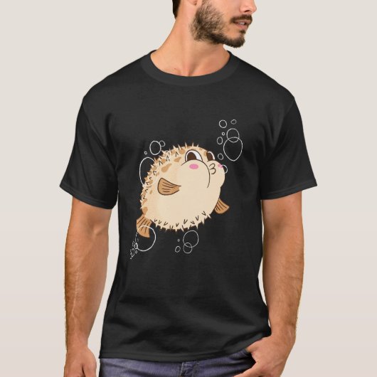 Puffer Fisch Blasen Blasen T-Shirt (Vorderseite)
