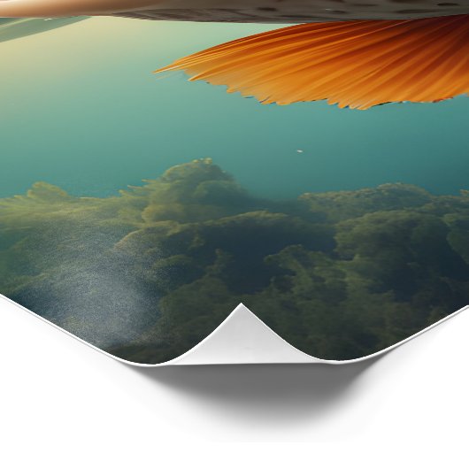 Puffer Fisch no 2 Glossy Poster (Ecke)