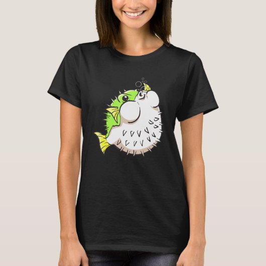 Puffer Fisch Puffer Blowfish T-Shirt (Vorderseite)