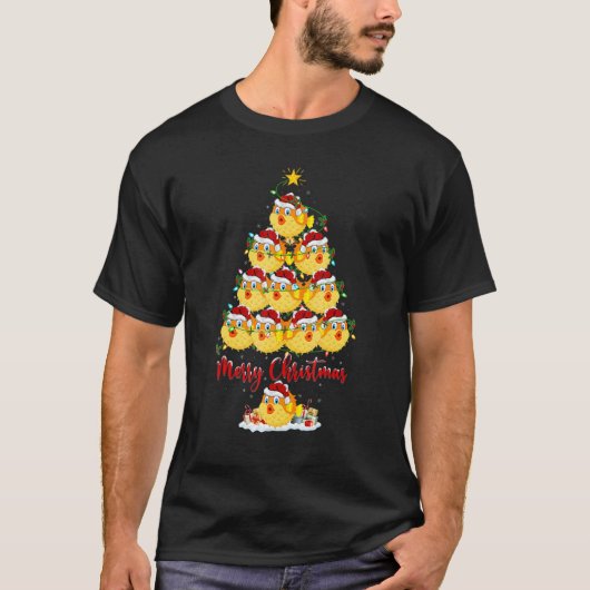 Puffer Fisch Weihnachtsbaum Lichter Santa Fish Xma T-Shirt (Vorderseite)