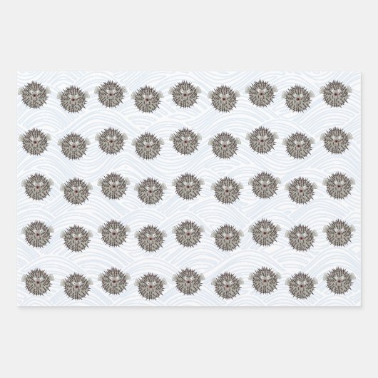 Puffer Fisch Wrapping Paper Flat Sheet Set 3 Geschenkpapier Set (Vorderseite 3)