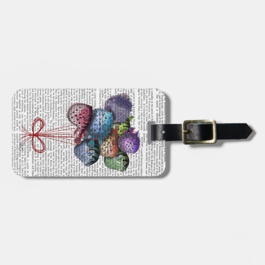 Puffer-Fischballons Gepäckanhänger (Vorderseite horizontal)