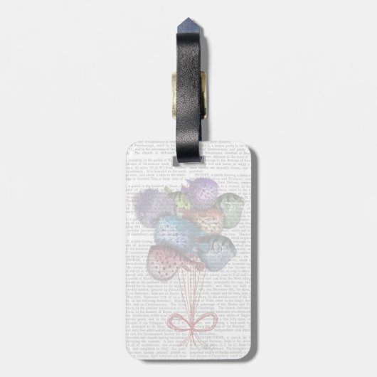 Puffer-Fischballons Gepäckanhänger (Rückseite vertikal)