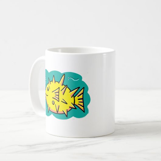 Puffer-Fische Kaffeetasse (Vorderseite Links)