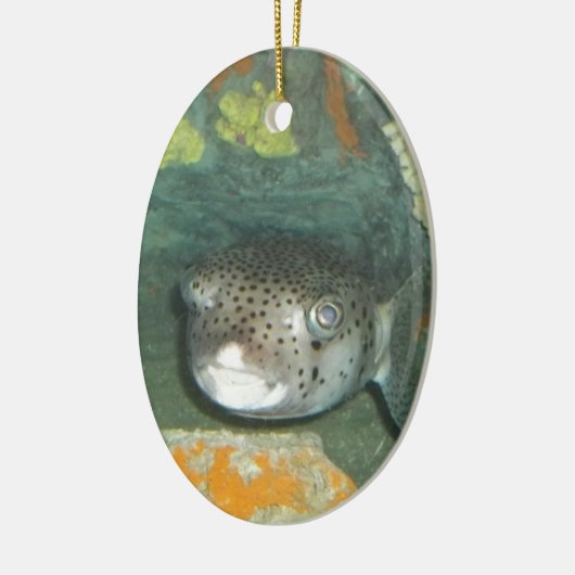 Puffer-Fische Keramik Ornament (Links)