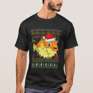 Puffer Fische Weihnachtsbeleuchtung Santa Ugly Swe T-Shirt