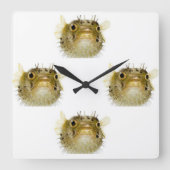 ***PUFFER FISCHEREI*** QUADRATISCHE WANDUHR (Vorderseite)