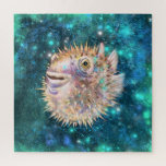 Puffer Fish Jigsaw Puzzle<br><div class="desc">Puffer Fish Jigsaw Puzzles Schönes Unterwasser-Leben - MIGNED Malerei Design</div>