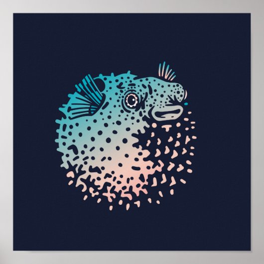 Puffer Fish Print | Thunfischwall Poster (Vorne)
