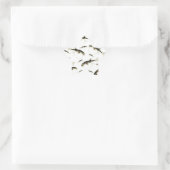 Puffer Fish White Muster Stern-Aufkleber (Tasche)