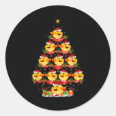 Puffer Fish Xmas Lighting Santa Puffer Fish Christ Runder Aufkleber (Vorderseite)