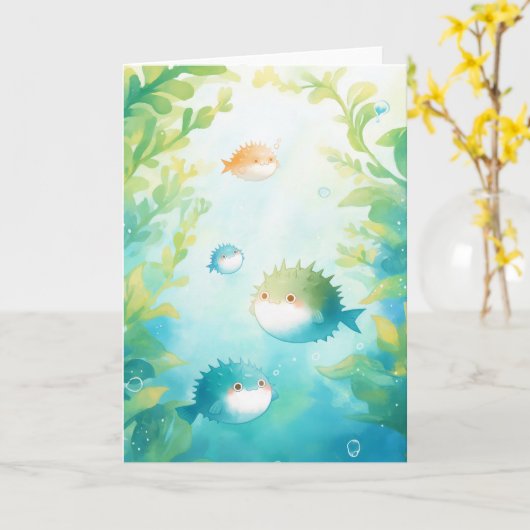 Puffer Karte (Gelbe Blume)