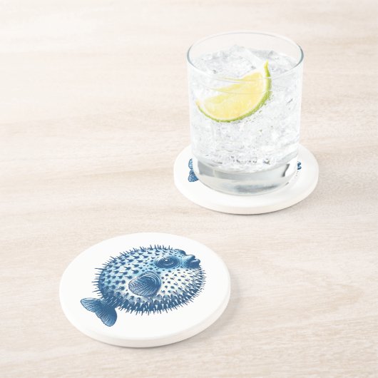 Puffer Nautischer Untersetzer (Seite)