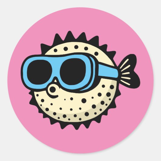 Puffer Runder Aufkleber (Vorderseite)