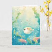 Puffer Seetang Karte (Gelbe Blume)