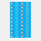 Puffer Stachelfische Cartoon personalisiert Etiketten (Blatt)