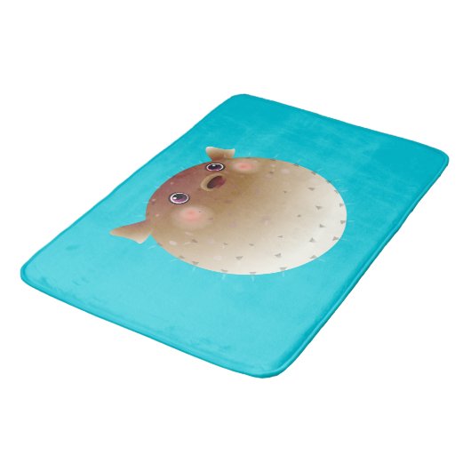 Pufferfische Badematte (Schrägansicht)