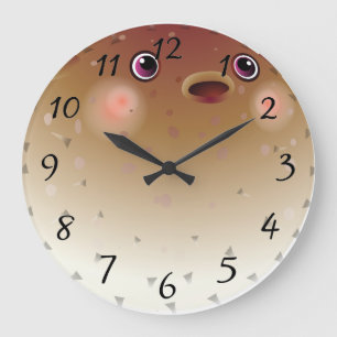 Pufferfische Große Wanduhr