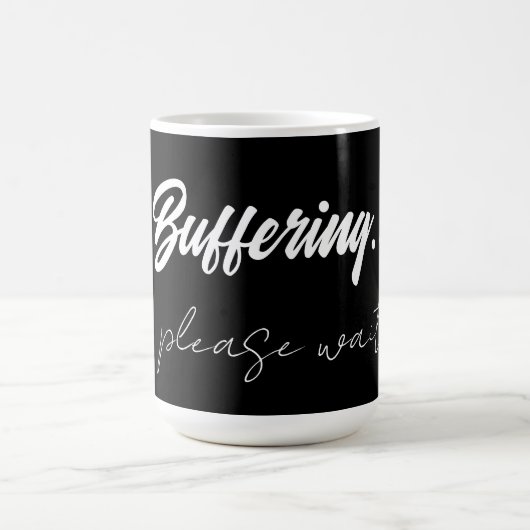 Puffernd...bitte warten  kaffeetasse (Mittel)