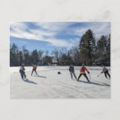 Puffers Pond Hockey Postkarte (Vorderseite)