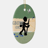 PUFFERSPEICHER AN! GEOCACHER KERAMIK ORNAMENT (Rechts)