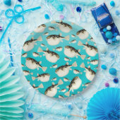 Pufffisch aquamarin pappteller (Party)
