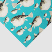 Pufffisch aquamarin seidenpapier (Ausschnitt)