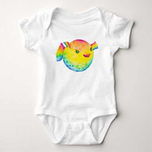 Pufffisch Baby Strampler (Vorderseite)