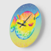 Pufffisch Große Wanduhr (Winkel)