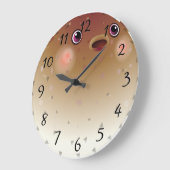 Pufffisch Große Wanduhr (Winkel)