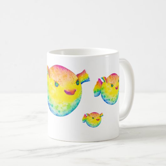 Pufffisch Kaffeetasse (VorderseiteRechts)