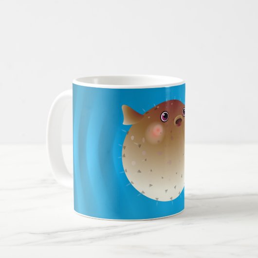 Pufffisch Kaffeetasse (Vorderseite Links)