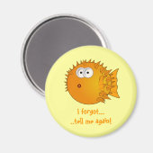 Pufffisch - lustige Sprüche Magnet (Vorderseite/Rückseite)