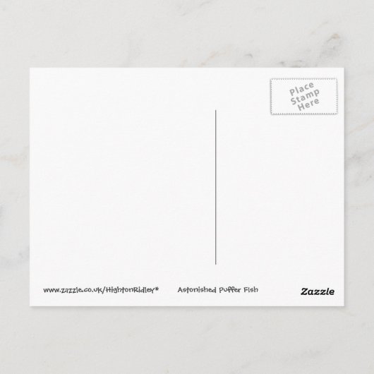 Pufffisch - lustige Sprüche Postkarte (Rückseite)