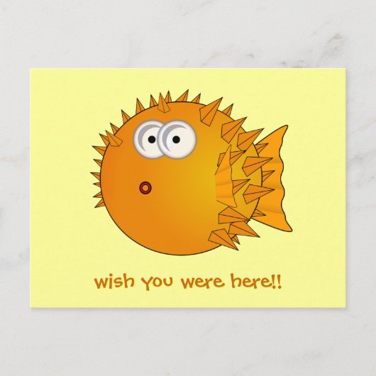 Pufffisch - lustige Sprüche Postkarte (Vorderseite)