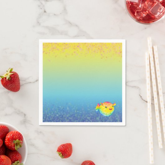 Pufffisch Serviette (Beispiel)