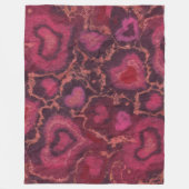 Puffherzen romantische Liebe Rosa roter Valentinst Fleecedecke (Vorderseite)