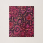 Puffherzen romantische Liebe Rosa roter Valentinst Puzzle (Vertikal)