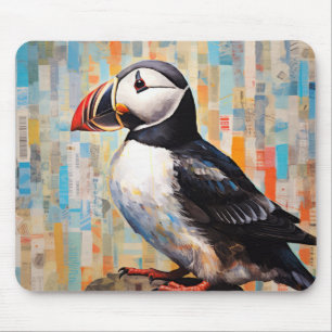 Puffin Animal Bird Art Deco Paint Mousepad