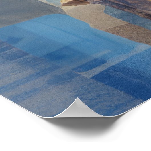 Puffin Animal Bird Art Deco Paint Poster (Ecke)